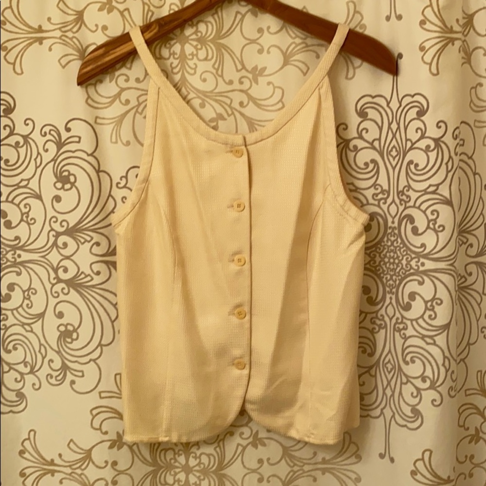 Giorgio Armani cream white tank top size Small